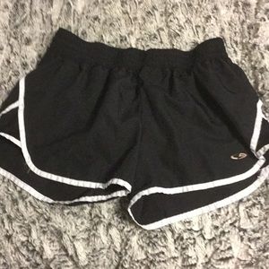 M champion running shorts with white trim